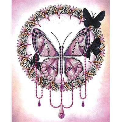 KIT BRODERIE DIAMANT - ATTRAPE-REVES PAPILLON