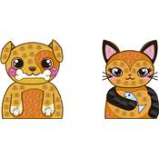 KIT BIG DOTZ 2 STICKERS CHIOT CHATON - QUICK DOTZ BRODERIE DIAMANT