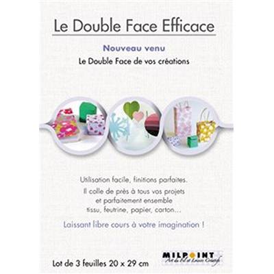 LE DOUBLE-FACE EFFICACE - LOT DE 3 FEUILLES 29 X 20 CM