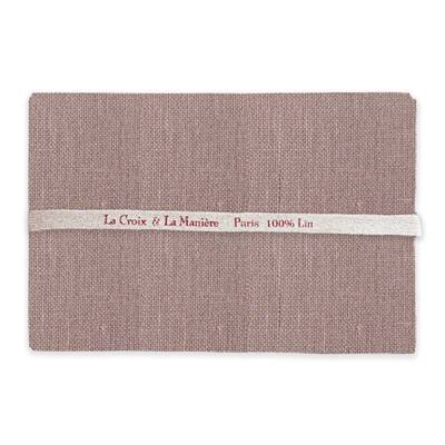 COUPON 50 X 70CM LIN 12 FILS TAUPE