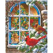 KIT BRODERIE DIAMANT SQUARES - CHRISTMAS WINDOW