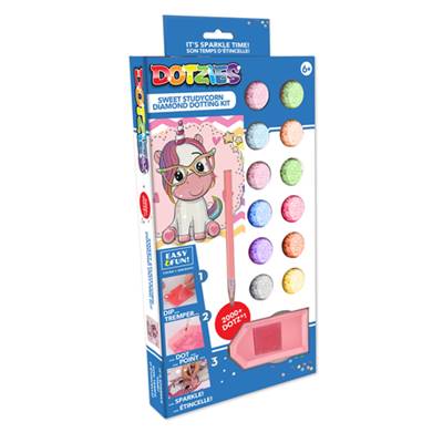 COFFRET ACTIVITE BRODERIE DIAMANT DOTZIES - LICORNE ETUDIANTE