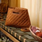 SAC A BANDOULIERE DESIGN MATELASSE MUUD - DARCIA - WHISKY