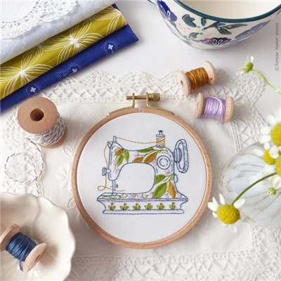 THE BLUE ROSE - KIT BRODERIE 16X16CM - TAMBOUR NON INCLUS - TAMAR NY