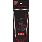 AIGUILLES CIRCULAIRES FIXES METAL CHIAOGOO RED LACE - 80CM - N°3.5