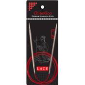 AIGUILLES CIRCULAIRES FIXES METAL CHIAOGOO RED LACE - 120CM - N°5.5