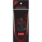 AIGUILLES CIRCULAIRES FIXES METAL CHIAOGOO RED LACE - 150CM - N°3.75