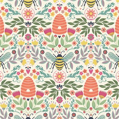 TISSU DASHWOOD STUDIO - WHAT'S THE BUZZ 2594 - COTON - 110 CM