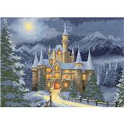 KIT POINT DE CROIX CHRISTMAS FAIRYTALE CASTLE (A) 