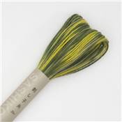 FIL SASHIKO DEGRADE - COL 95 - VERT/JAUNE - LOT DE 6 ECH. DE 20 M