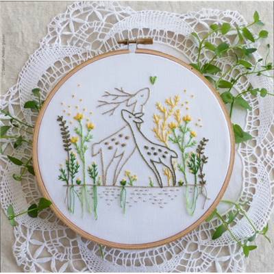 LOVE STORY - KIT BRODERIE 21X21CM - TAMBOUR NON INCLUS - TAMAR NY