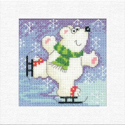 LOT 3 KITS CARTES DE NOEL AU POINT DE CROIX - POLAR BEAR (A)