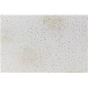 5 FEUILLES FEUTRINE PAILLETEE GLITZY 30X20 BLANC 100% acrylique