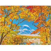 KIT BRODERIE DIAMANT - MONTAGNE EN AUTOMNE AU JAPON