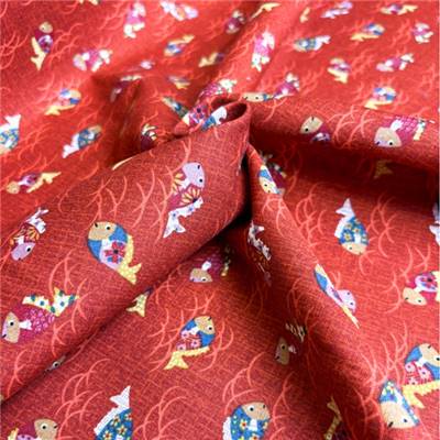 TISSU KURENAI 3378-4C - 100 % COTON - 110 CM 