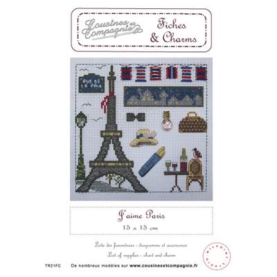 J'AIME PARIS - SEMI-KIT FICHES & CHARMS
