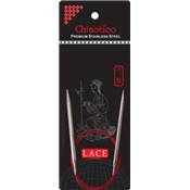 AIGUILLES CIRCULAIRES FIXES METAL CHIAOGOO RED LACE - 60CM - N°2.25