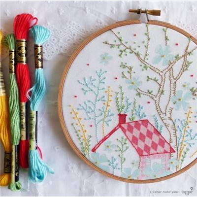 DREAM HOUSE - KIT BRODERIE 21X21CM - TAMBOUR NON INCLUS - TAMAR NY