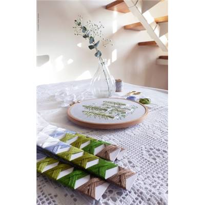 SNOWY NIGHT - KIT BRODERIE 21X21CM - TAMBOUR NON INCLUS - TAMAR NY