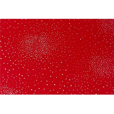 5 FEUILLES FEUTRINE PAILLETEE GLITZY 30X20 ROUGE 100% acrylique