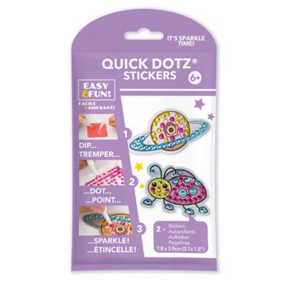 KIT BIG DOTZ 2 STICKERS PLANETE COCCINELLE - QUICK DOTZ BROD. DIAMANT