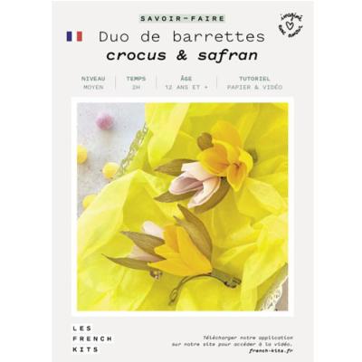 FRENCH KITS - ART FLORAL - DUO DE BARRETTES - CROCUS & SAFRAN