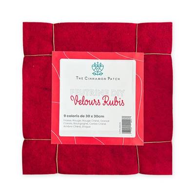 PACK XL RUBIS - 9 COLORIS DE FEUTRINE 30x30cm EN CAMAIEUX
