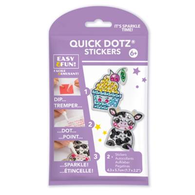 KIT BIG DOTZ 2 STICKERS GLACE VACHE - QUICK DOTZ BRODERIE DIAMANT