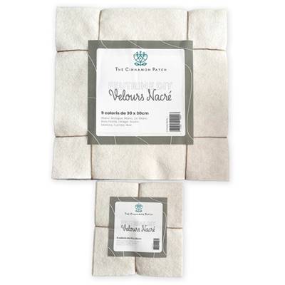 PACK NACRE - 9 COLORIS DE FEUTRINE 15x15cm EN CAMAIEUX