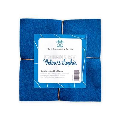 PACK SAPHIR - 9 COLORIS DE FEUTRINE 15x15cm EN CAMAIEUX