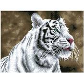 KIT BRODERIE DIAMANT SQUARES - TIGRE BLANC