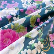 TISSU JAPONAIS NAKA FABRICS - 1400-D - 100% COTON SATINE - 110 CM