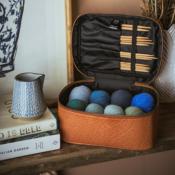 TROUSSE DE RANGEMENT POUR LE TRICOT MUUD - SHADOW - WHISKY