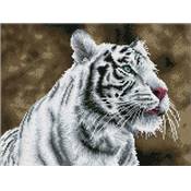 KIT BRODERIE DIAMANT SQUARES - TIGRE BLANC