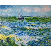 KIT BRODERIE DIAMANT - PAYSAGE MARIN LES SAINTES-MARIES - VAN GOGH 