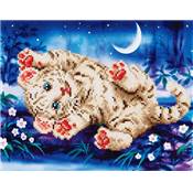 KIT BRODERIE DIAMANT - BEBE TIGRE ROLY POLY