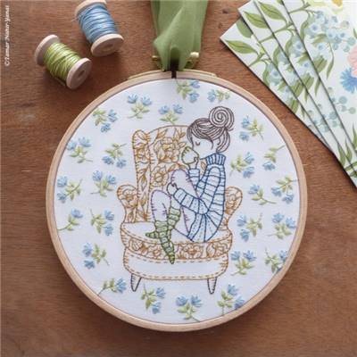 TAKING MY TIME - KIT BRODERIE 21X21CM - TAMBOUR NON INCLUS - TAMAR NY