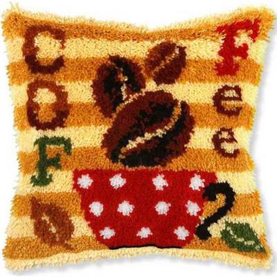 KIT COUSSIN POINT NOUE 40 X 40 CM - COFFEE