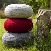 KIT POUF AU TRICOT ET AU CROCHET HOOOKED - BORDEAUX