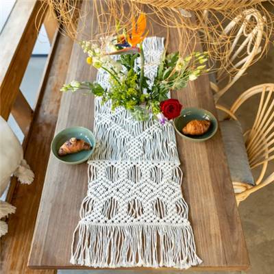 KIT MACRAME CHEMIN DE TABLE CAIRO HOOOKED - WHITE