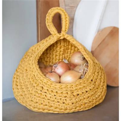 KIT PANIER STORAGE BAG HOOOKED - OCRE JAUNE