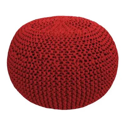 KIT POUF AU TRICOT ET AU CROCHET HOOOKED - BORDEAUX