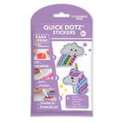 KIT BIG DOTZ 2 STICKERS NUAGE LICORNE - QUICK DOTZ BRODERIE DIAMANT