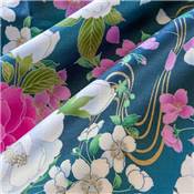 TISSU JAPONAIS NAKA FABRICS - 1400-D - 100% COTON SATINE - 110 CM