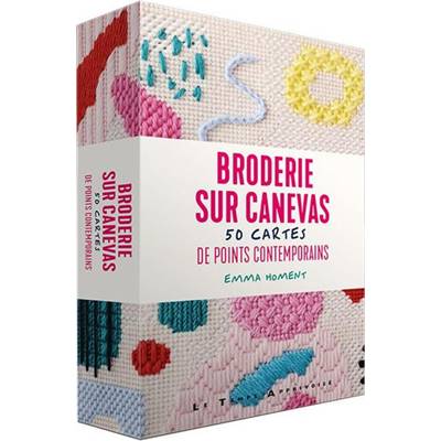 COFFRET BRODERIE SUR CANEVAS - 50 CARTES DE POINTS CONTEMPORAINS