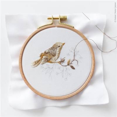 LITTLE BIRD - KIT BRODERIE 16X16CM - TAMBOUR NON INCLUS - TAMAR NY