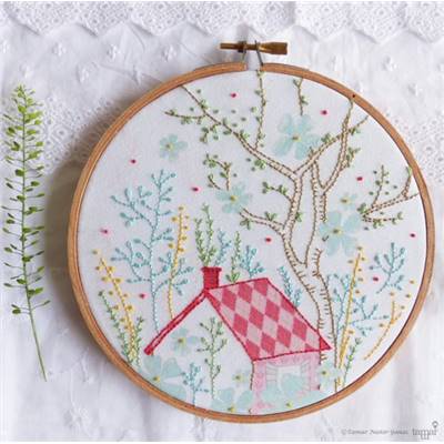 DREAM HOUSE - KIT BRODERIE 21X21CM - TAMBOUR NON INCLUS - TAMAR NY