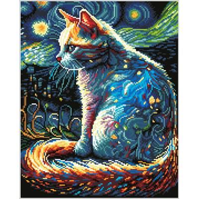 KIT BRODERIE DIAMANT - STARRY NIGHT CAT