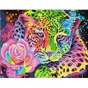 KIT BRODERIE DIAMANT - NEON RAINBOW LEOPARD