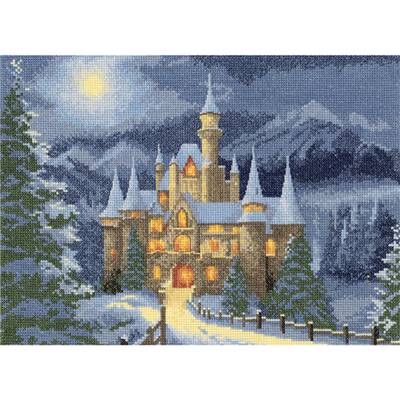 KIT POINT DE CROIX CHRISTMAS FAIRYTALE CASTLE (A) 